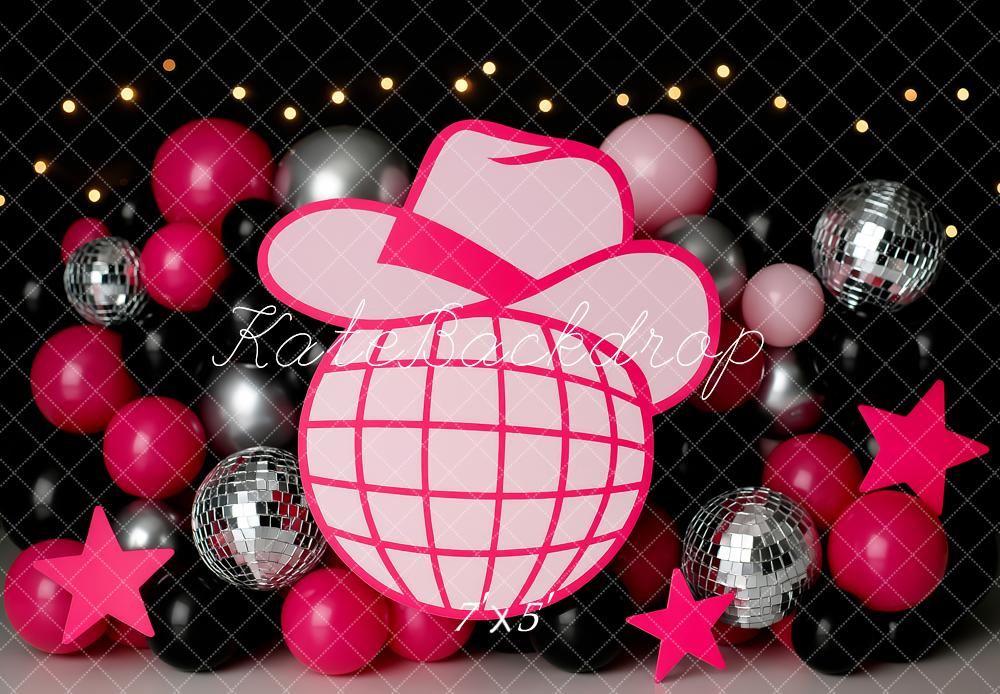 Kate Pink Disco Party Backdrop Designed by Patty Roberts - Kate Backdrop AU