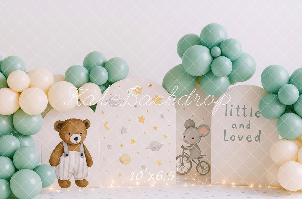 Kate Simple Bear Cake Smash Backdrop Designed by Patty Roberts - Kate Backdrop AU