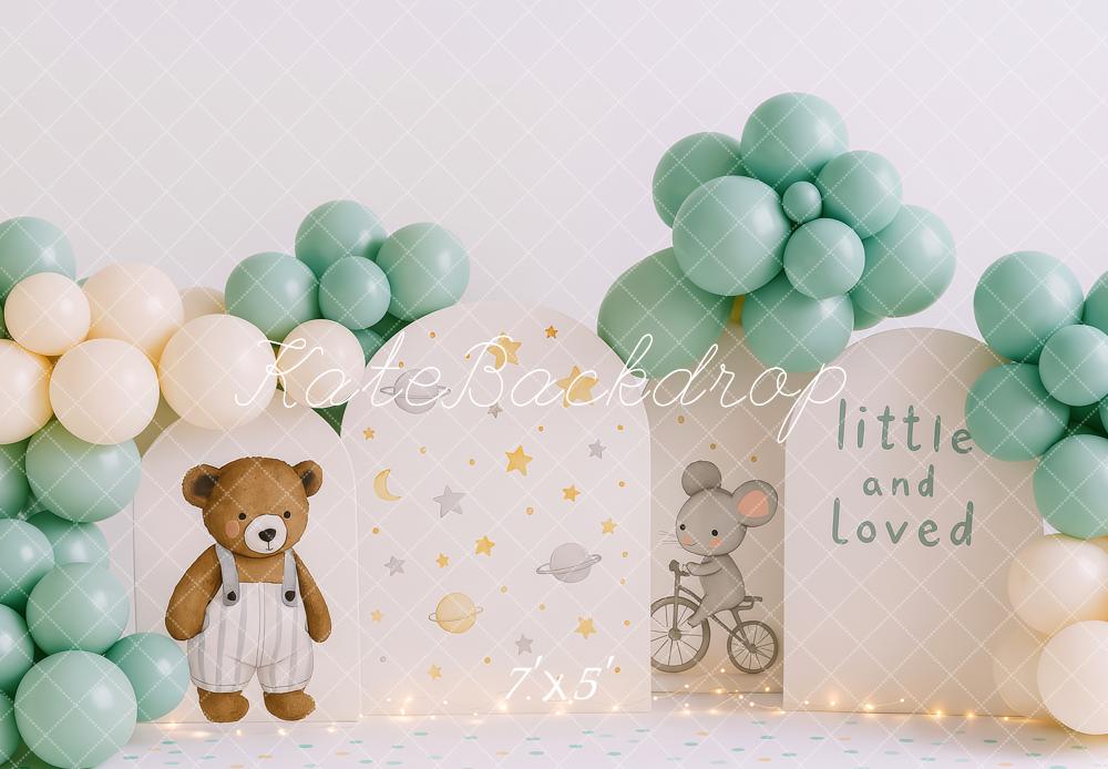 Kate Simple Bear Cake Smash Backdrop Designed by Patty Roberts - Kate Backdrop AU