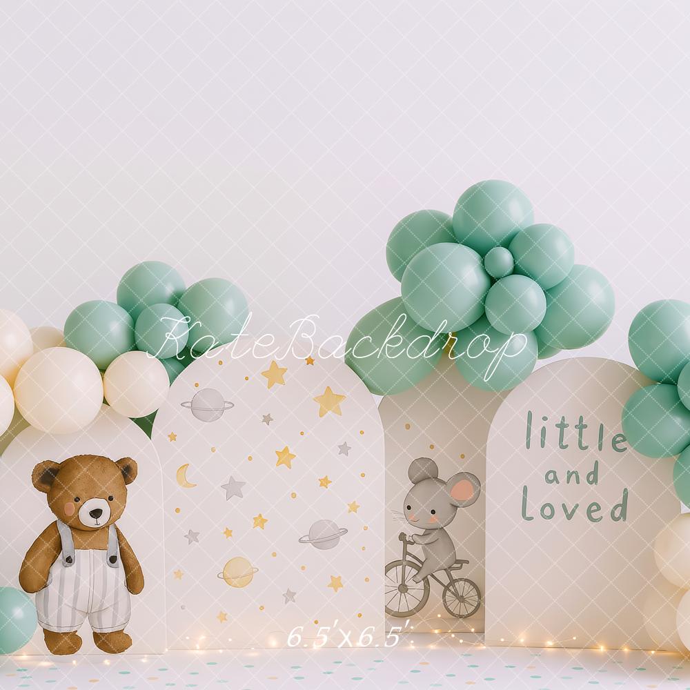Kate Simple Bear Cake Smash Backdrop Designed by Patty Roberts - Kate Backdrop AU