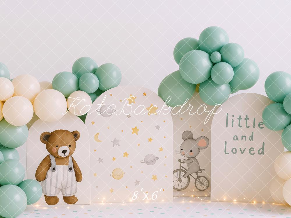 Kate Simple Bear Cake Smash Backdrop Designed by Patty Roberts - Kate Backdrop AU