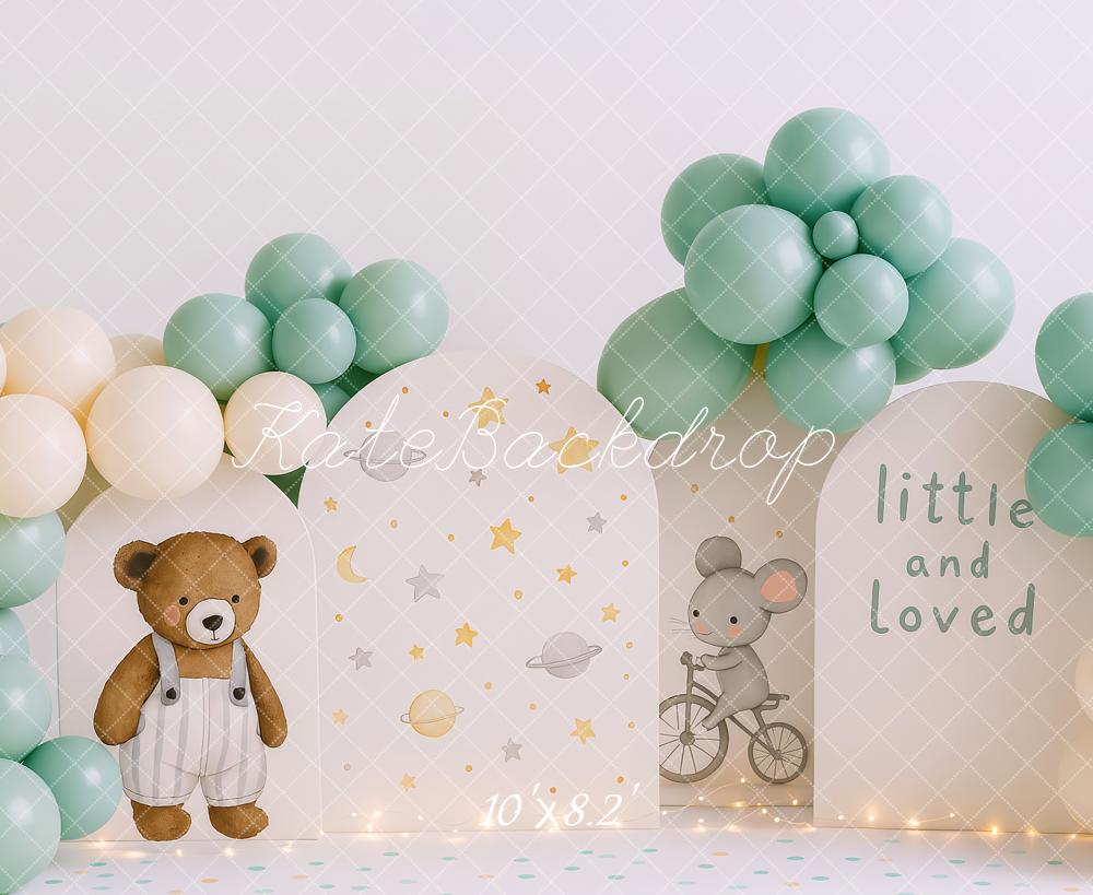Kate Simple Bear Cake Smash Backdrop Designed by Patty Roberts - Kate Backdrop AU