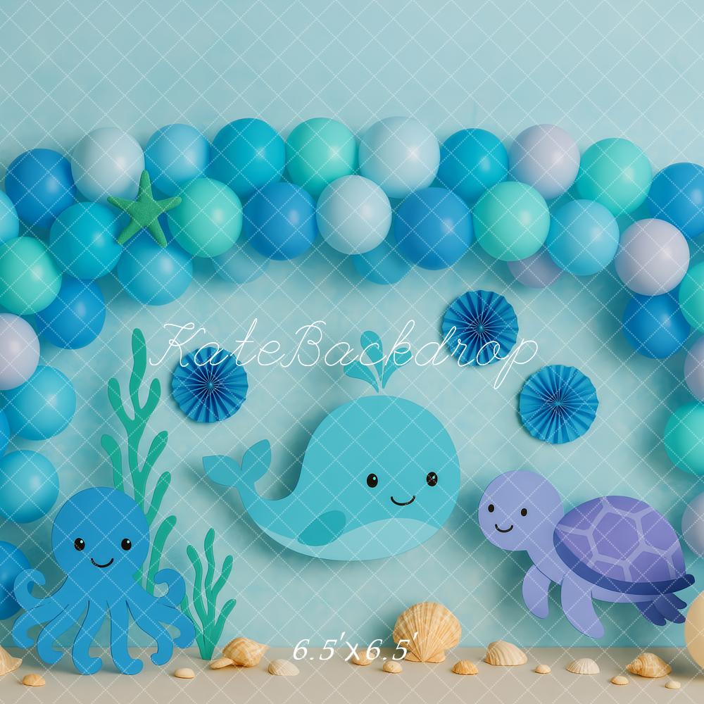 Kate Under the Sea Blue Ocean Backdrop Designed by Patty Roberts - Kate Backdrop AU