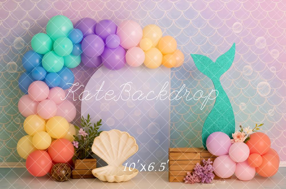 Kate Mermaid Tail Shell Backdrop Designed by Patty Roberts - Kate Backdrop AU
