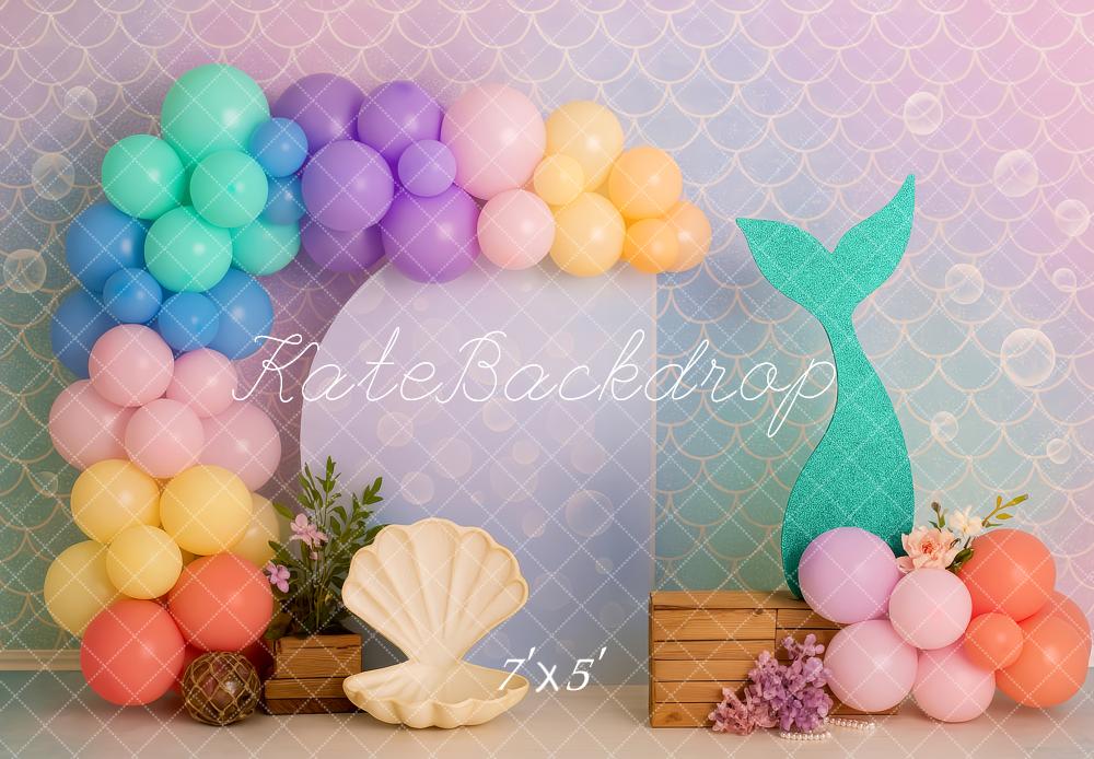 Kate Mermaid Tail Shell Backdrop Designed by Patty Roberts - Kate Backdrop AU