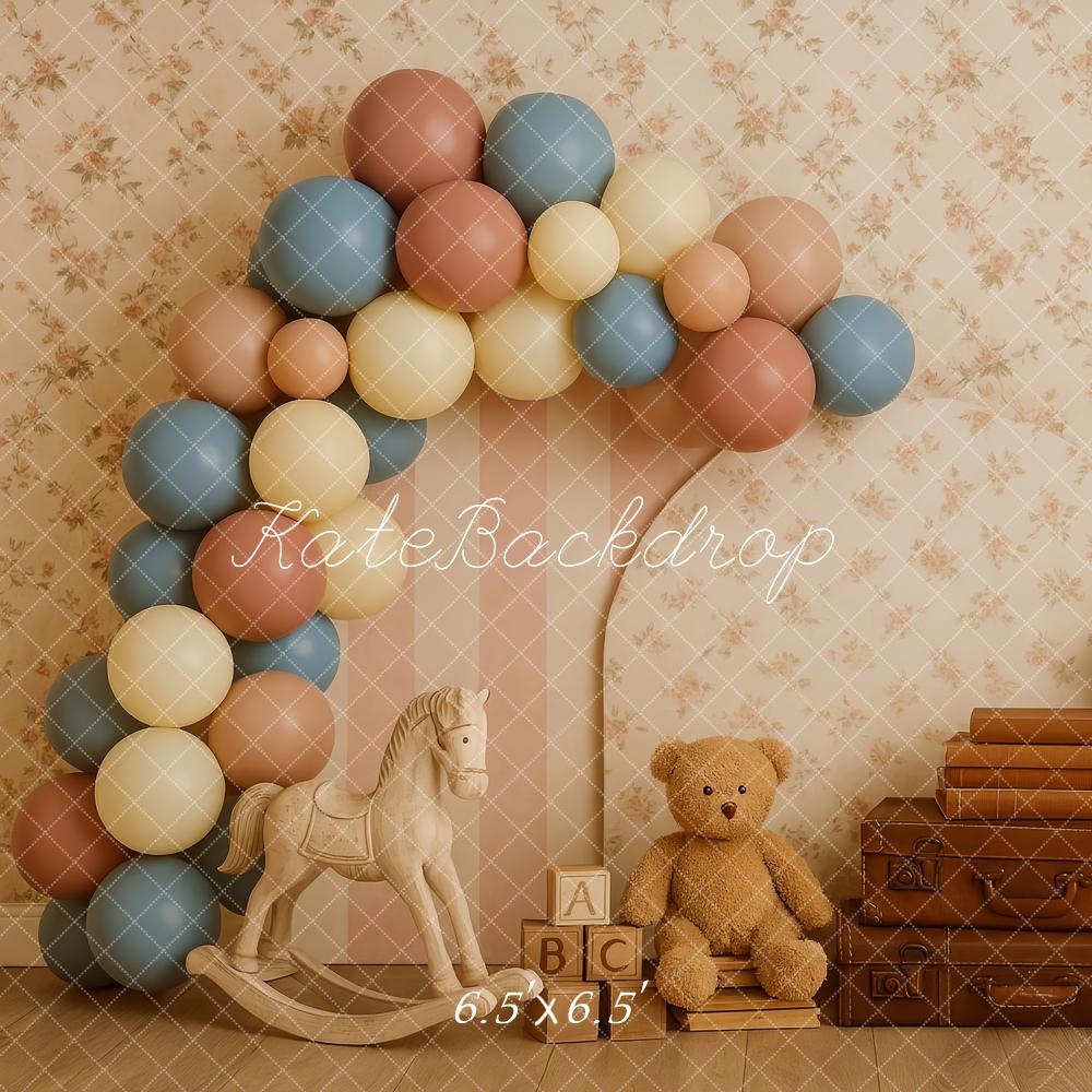 Kate Vintage Teddy Bear Suitcase Backdrop Designed by Patty Roberts