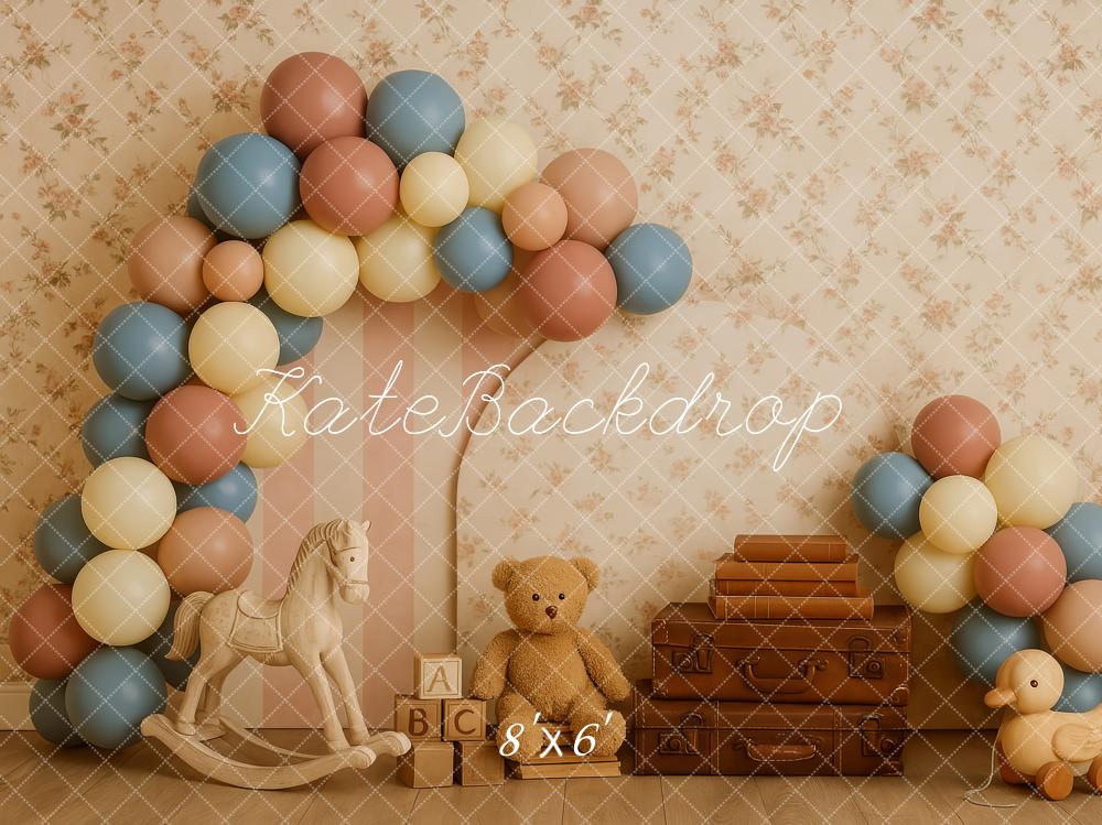 Kate Vintage Teddy Bear Suitcase Backdrop Designed by Patty Roberts