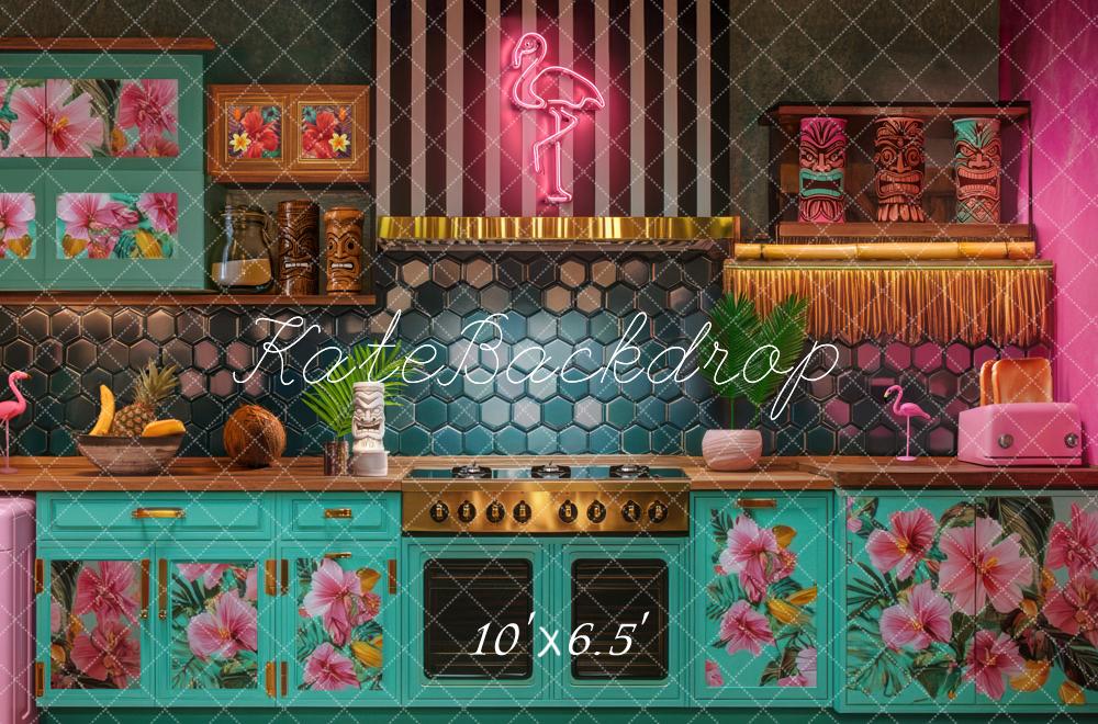 Kate Tiki Kitchen Backdrop Designed by Mini MakeBelieve