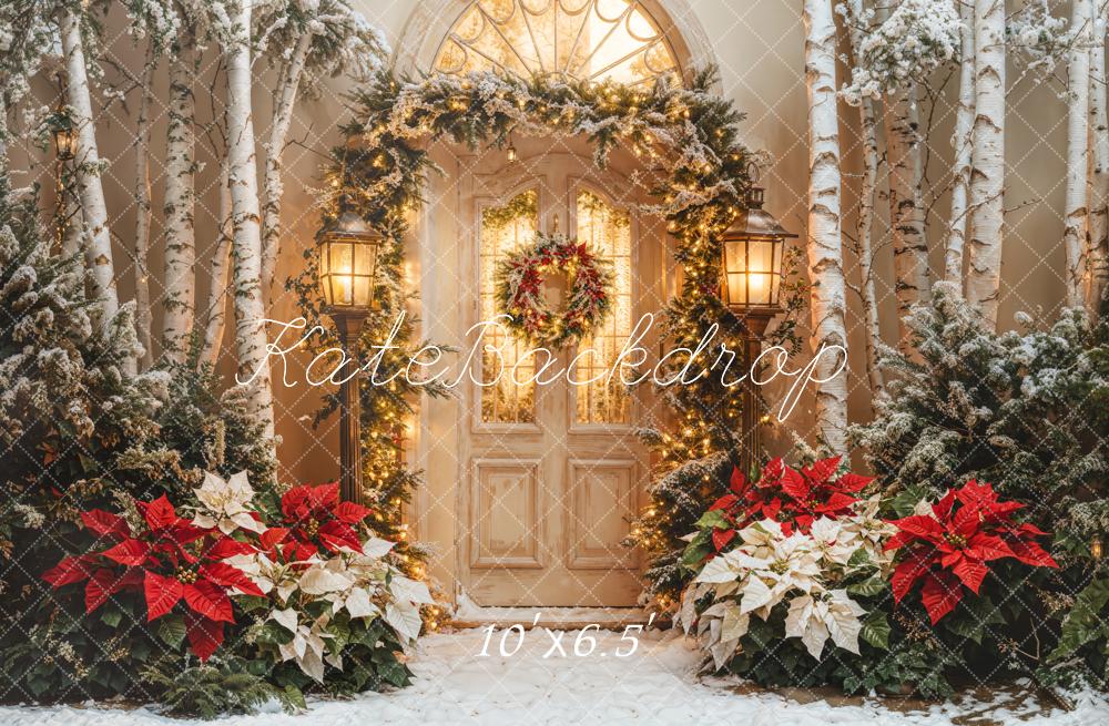 NEW Kate Christmas Door Garland Poinsettia Tree Backdrop Designed by Emetselch