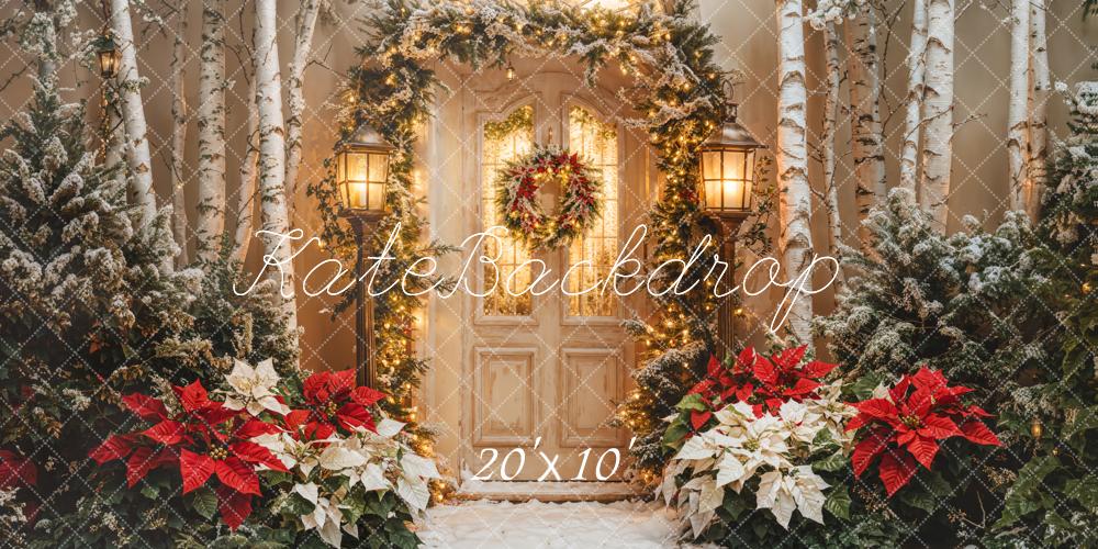 NEW Kate Christmas Door Garland Poinsettia Tree Backdrop Designed by Emetselch