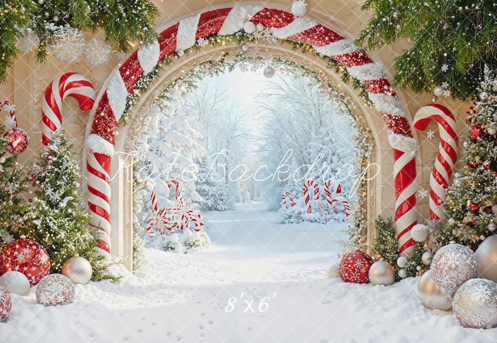 NEW Kate Candy Christmas Arch Snow Backdrop Designed by Emetselch