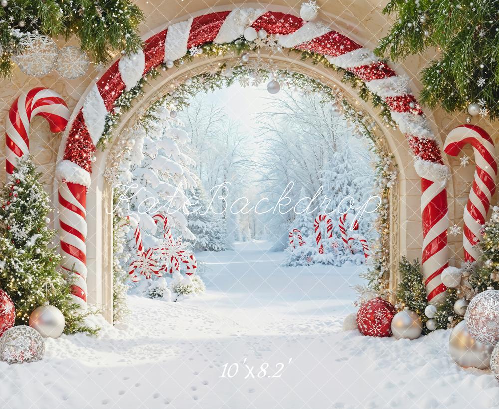 NEW Kate Candy Christmas Arch Snow Backdrop Designed by Emetselch