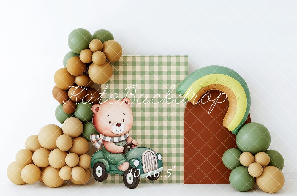 Kate Balloon Arch Bear Backdrop Cake Smash Designed by Patty Roberts