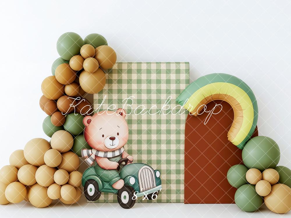 Kate Balloon Arch Bear Backdrop Cake Smash Designed by Patty Roberts