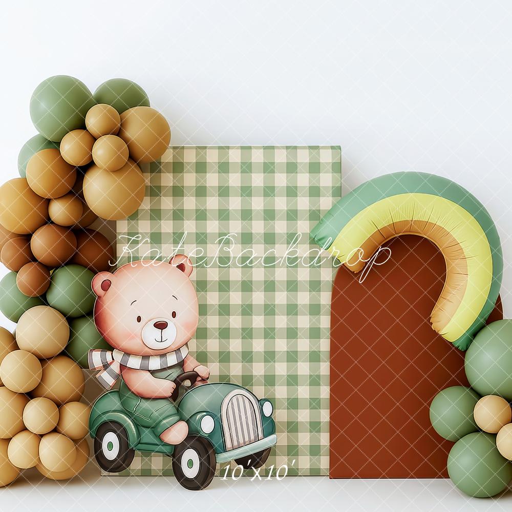 Kate Balloon Arch Bear Backdrop Cake Smash Designed by Patty Roberts