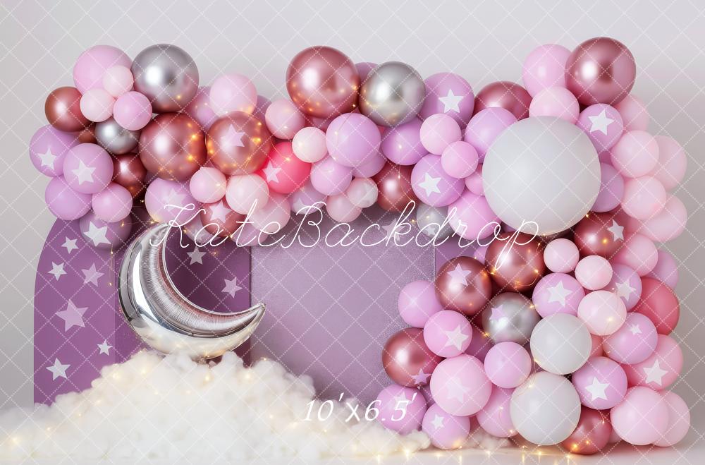 Kate Moon Balloons Backdrop Cake Smash Designed by Patty Roberts