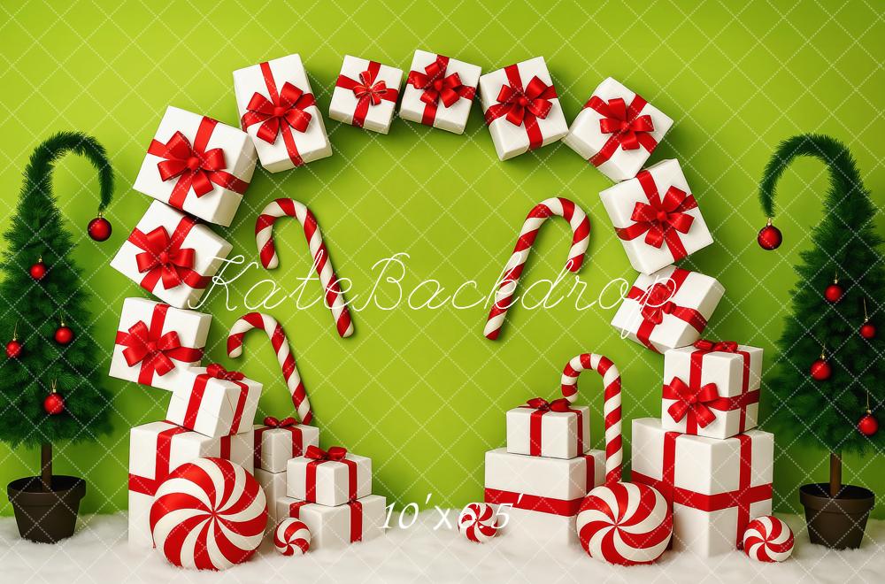 Kate Bright Green Christmas Backdrop Designed by Patty Roberts