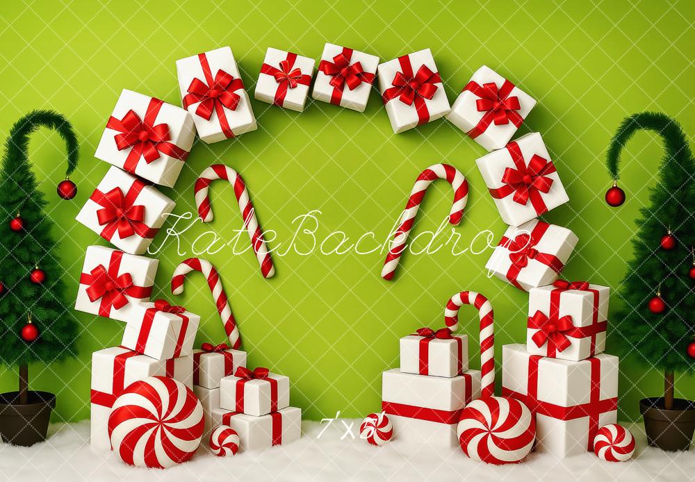 Kate Bright Green Christmas Backdrop Designed by Patty Roberts