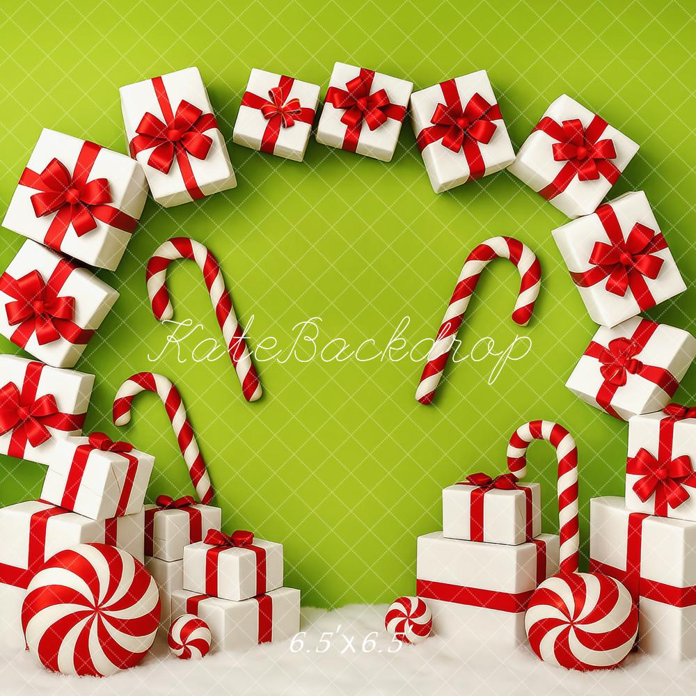 Kate Bright Green Christmas Backdrop Designed by Patty Roberts