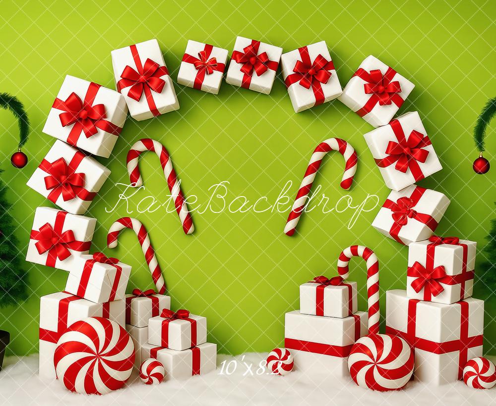 Kate Bright Green Christmas Backdrop Designed by Patty Roberts