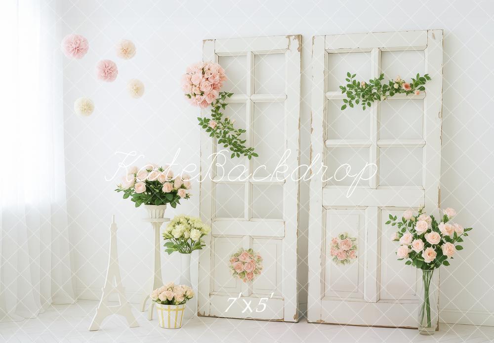 Kate Elegant White Panels Paris Style Backdrop Designed by Patty Roberts