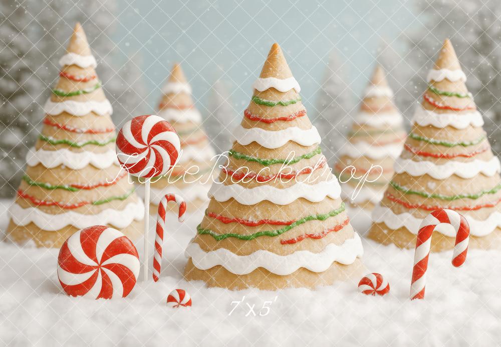 Kate Gingerbread Christmas Hills Backdrop Designed by Patty Roberts - Kate Backdrop AU
