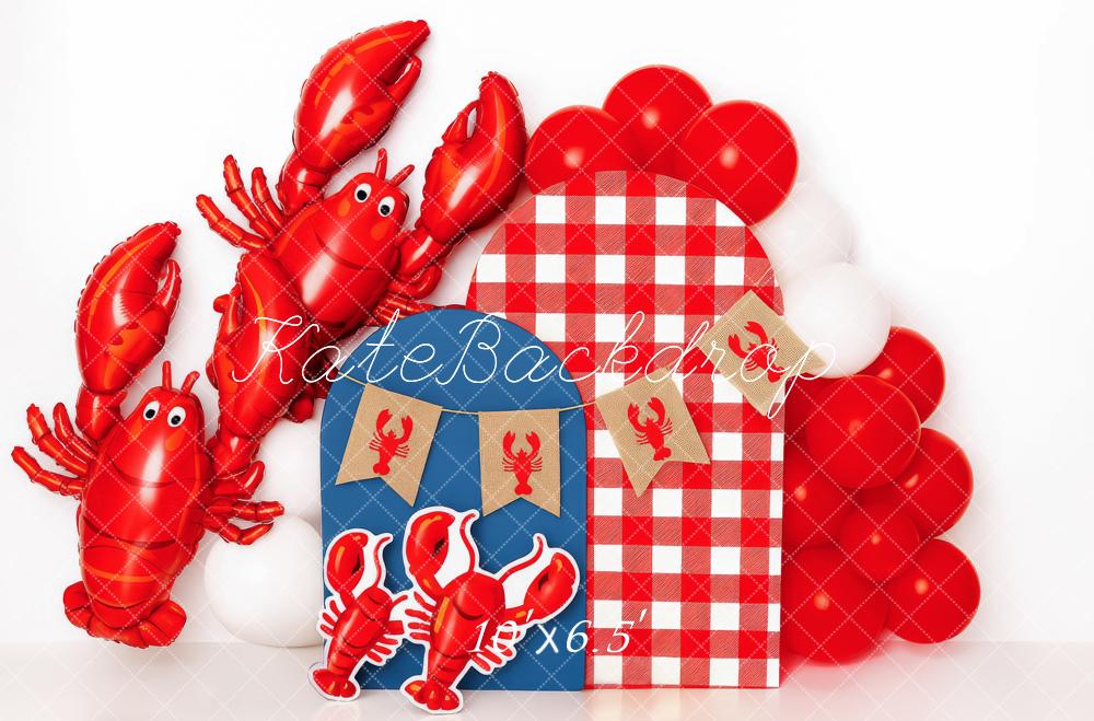 Kate Lobster Picnic Cake Smash Backdrop Designed by Patty Roberts