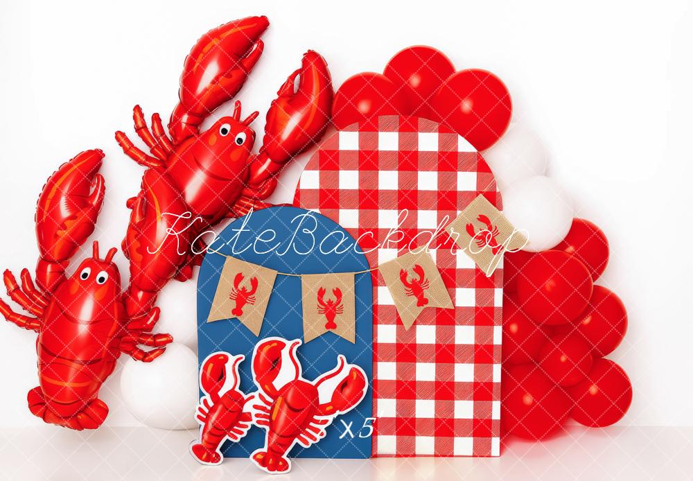 Kate Lobster Picnic Cake Smash Backdrop Designed by Patty Roberts