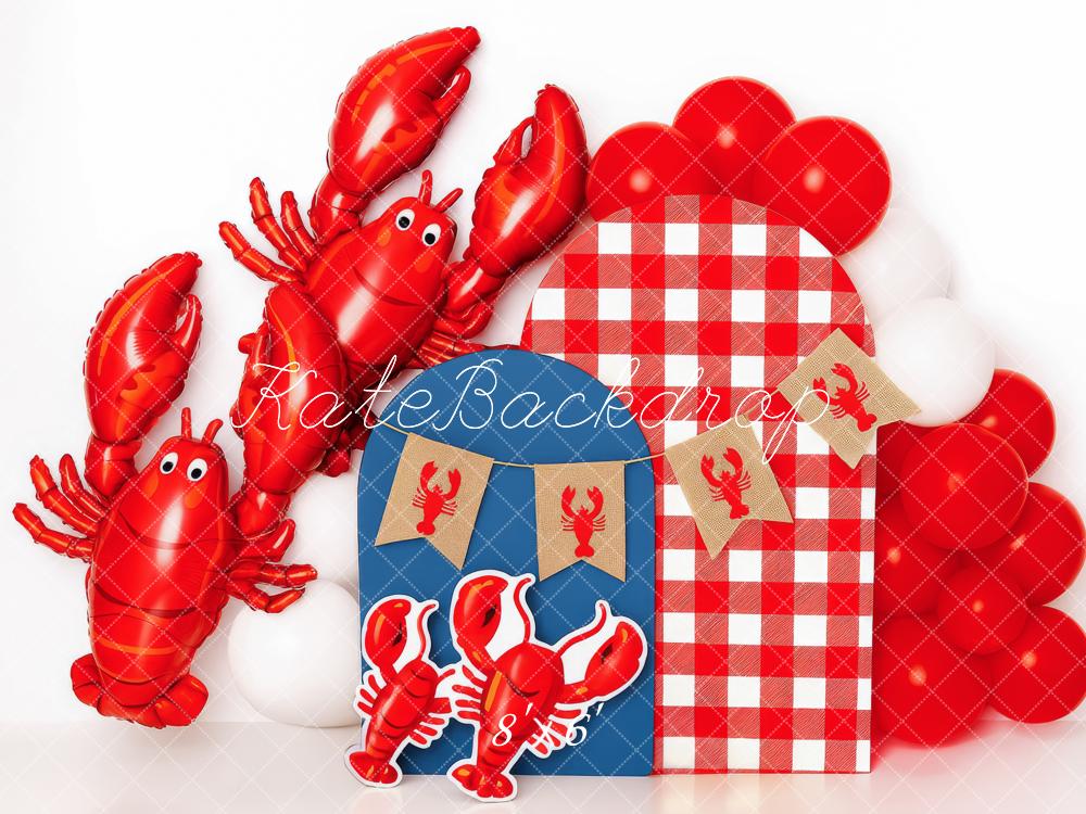 Kate Lobster Picnic Cake Smash Backdrop Designed by Patty Roberts