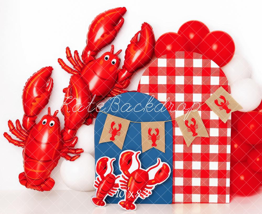 Kate Lobster Picnic Cake Smash Backdrop Designed by Patty Roberts