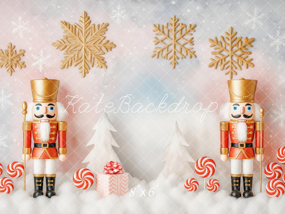 Kate Nutcracker Pink Christmas Backdrop Designed by Patty Roberts