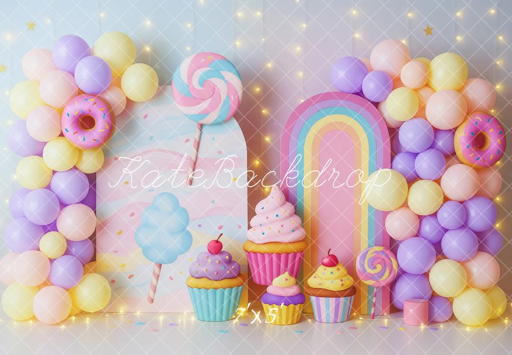 Kate Pastel Sweets Cupcakes Backdrop Designed by Patty Roberts - Kate Backdrop AU