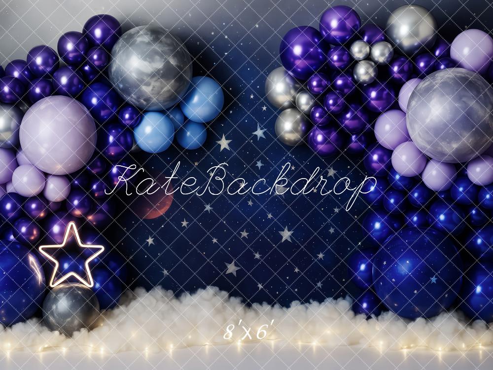 Kate Stars Moons Balloon Setup Backdrop Designed by Patty Roberts - Kate Backdrop AU