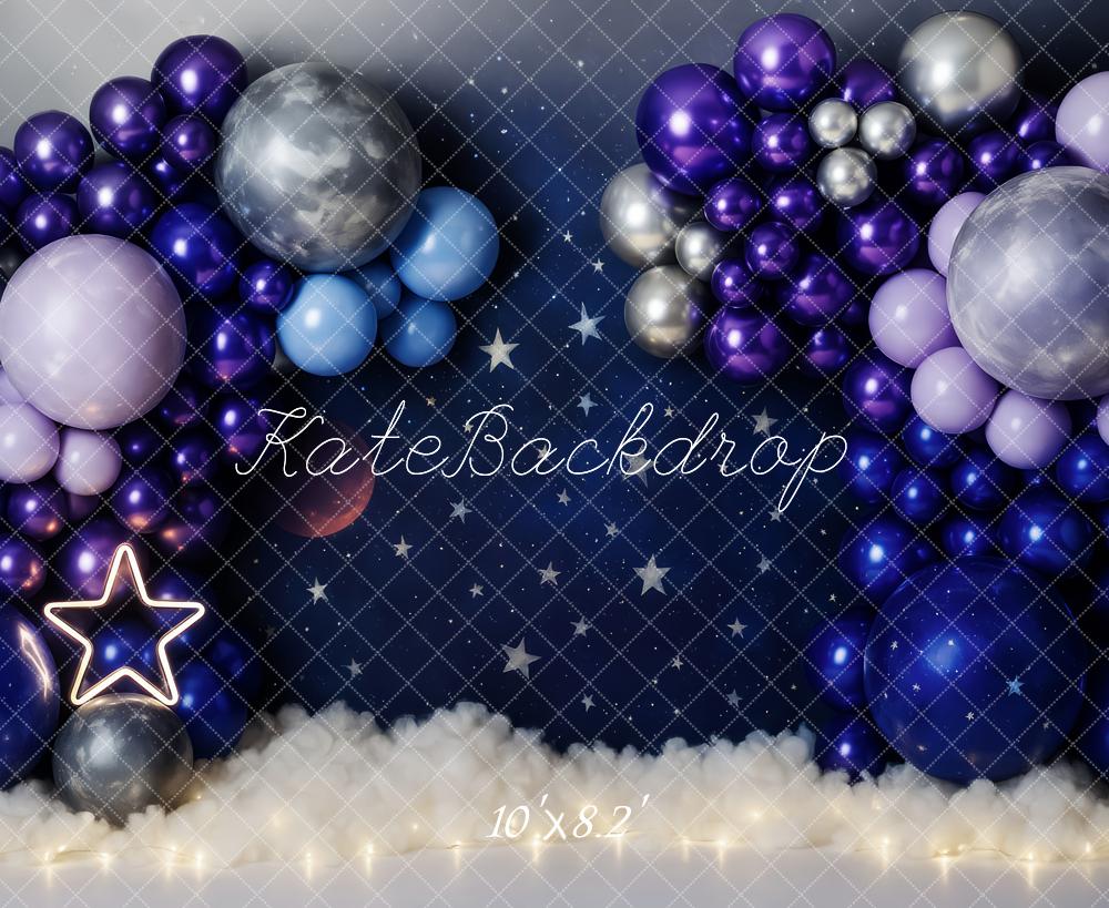 Kate Stars Moons Balloon Setup Backdrop Designed by Patty Roberts - Kate Backdrop AU