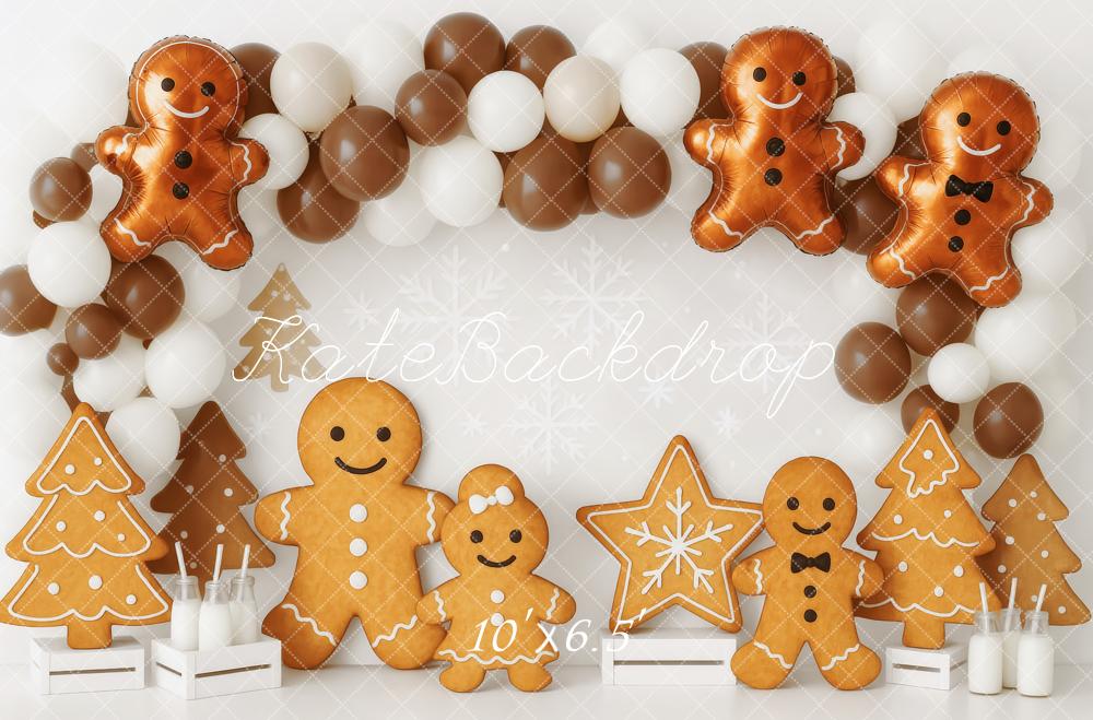 Kate Gingerbread Balloon Christmas Backdrop Designed by Patty Roberts