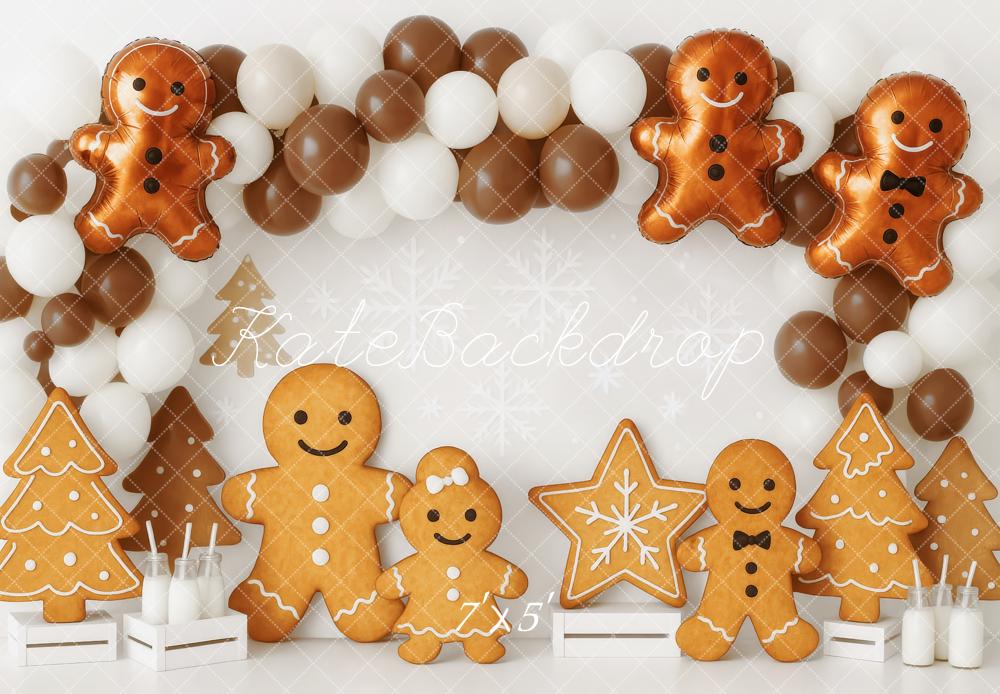 Kate Gingerbread Balloon Christmas Backdrop Designed by Patty Roberts