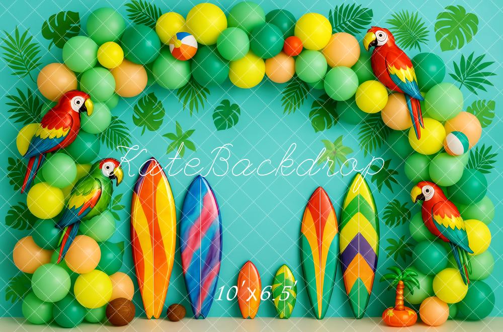 Kate Tropical Surf Party Surfboards Backdrop Designed by Patty Roberts - Kate Backdrop AU