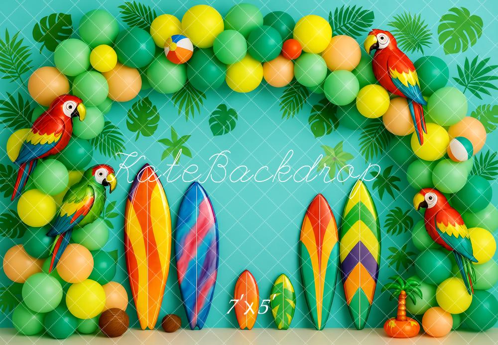 Kate Tropical Surf Party Surfboards Backdrop Designed by Patty Roberts - Kate Backdrop AU