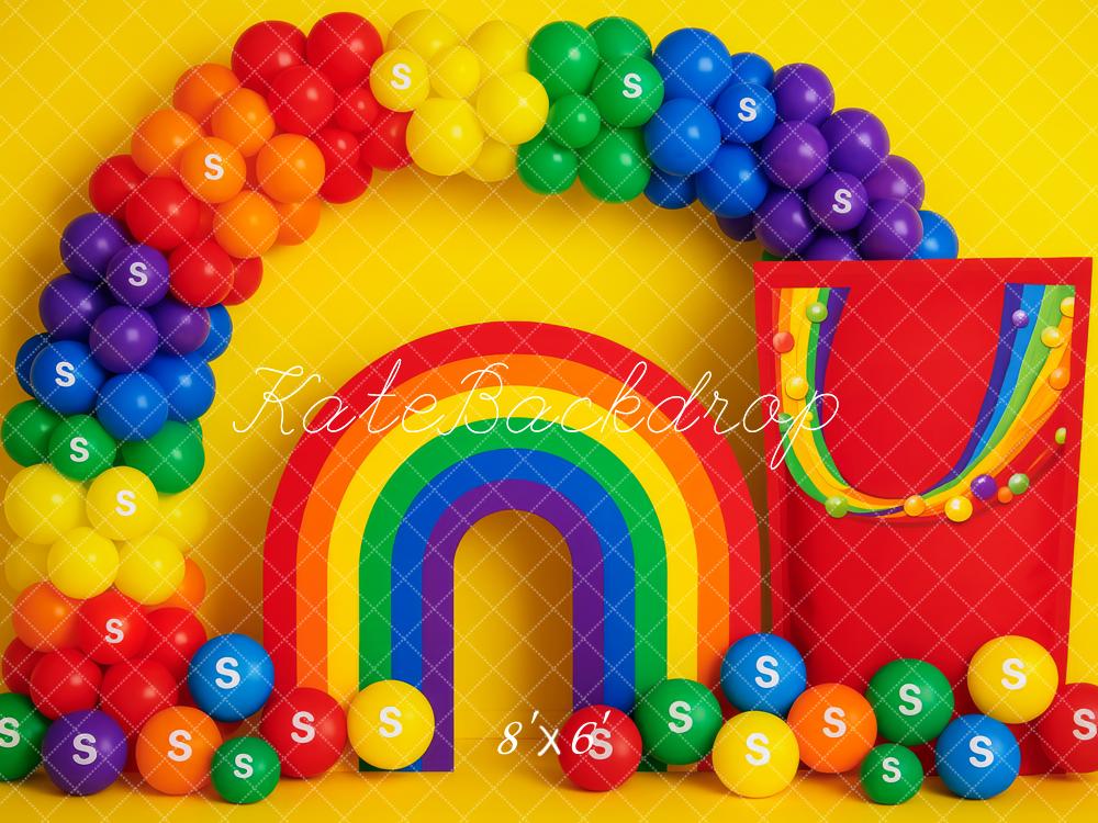 Kate Vibrant Rainbow Cake Smash Arch Backdrop Designed by Patty Roberts