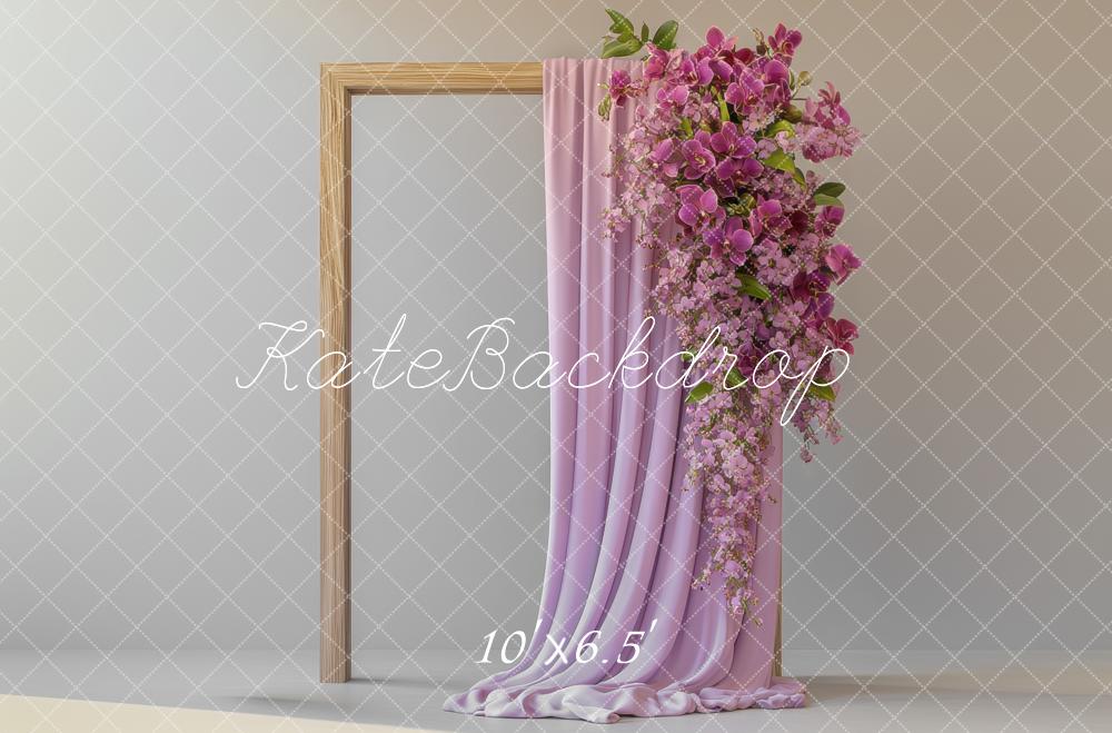 Kate Frame Purple Curtain Backdrop Designed by Mini MakeBelieve