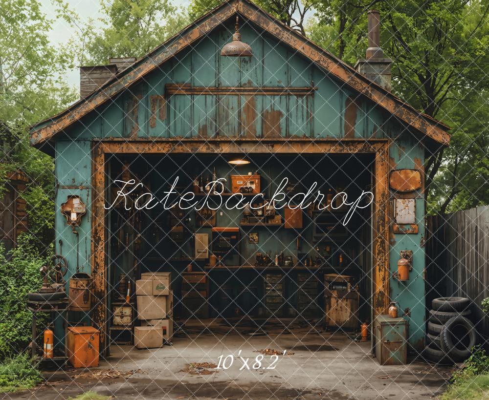 Kate Garage Tires Backdrop Designed by Emetselch