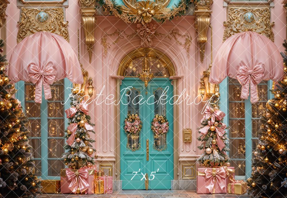Kate Pink Christmas Gift Shop Backdrop Designed by Emetselch - Kate Backdrop AU