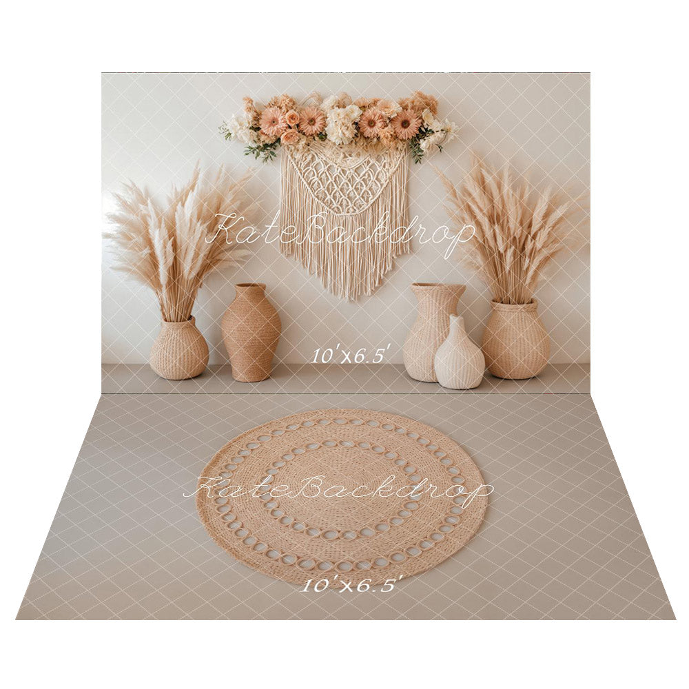 Kate Simple Vase Tapestry Backdrop+Round Carpet Pattern Floor Backdrop - Kate Backdrop AU