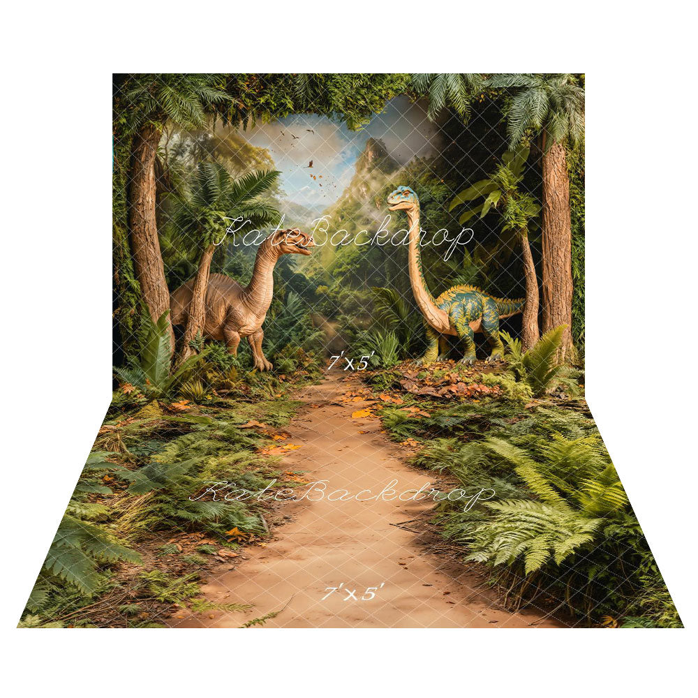 Kate Adventure Dinosaur Forest Backdrop+Forest Path Floor Backdrop - Kate Backdrop AU