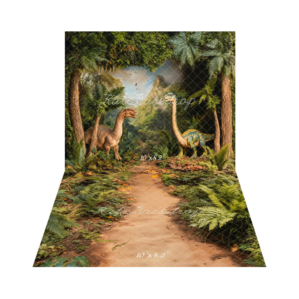 Kate Adventure Dinosaur Forest Backdrop+Forest Path Floor Backdrop - Kate Backdrop AU