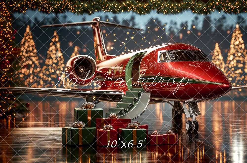 Kate Christmas Jet Vacation Backdrop Designed by Mini MakeBelieve - Kate Backdrop AU