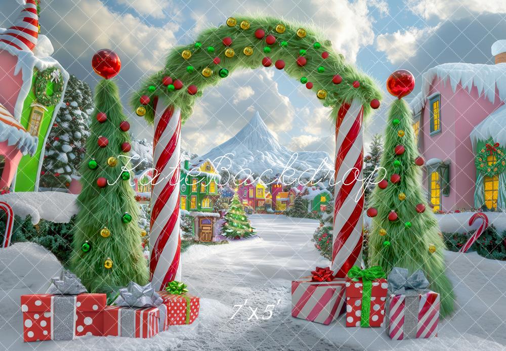 Kate Exterior Whoville Christmas Backdrop Designed by Mini MakeBelieve - Kate Backdrop AU