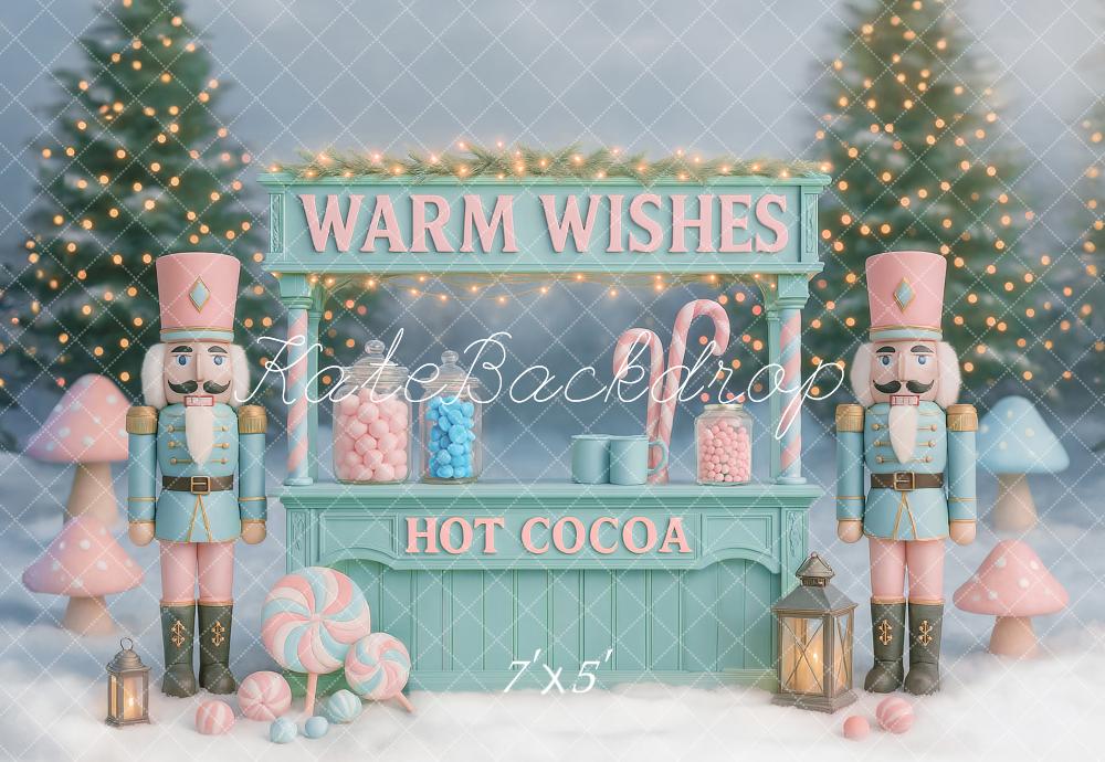 Kate Hot Cocoa Nutcracker Christmas Backdrop Designed by Ashley Paul