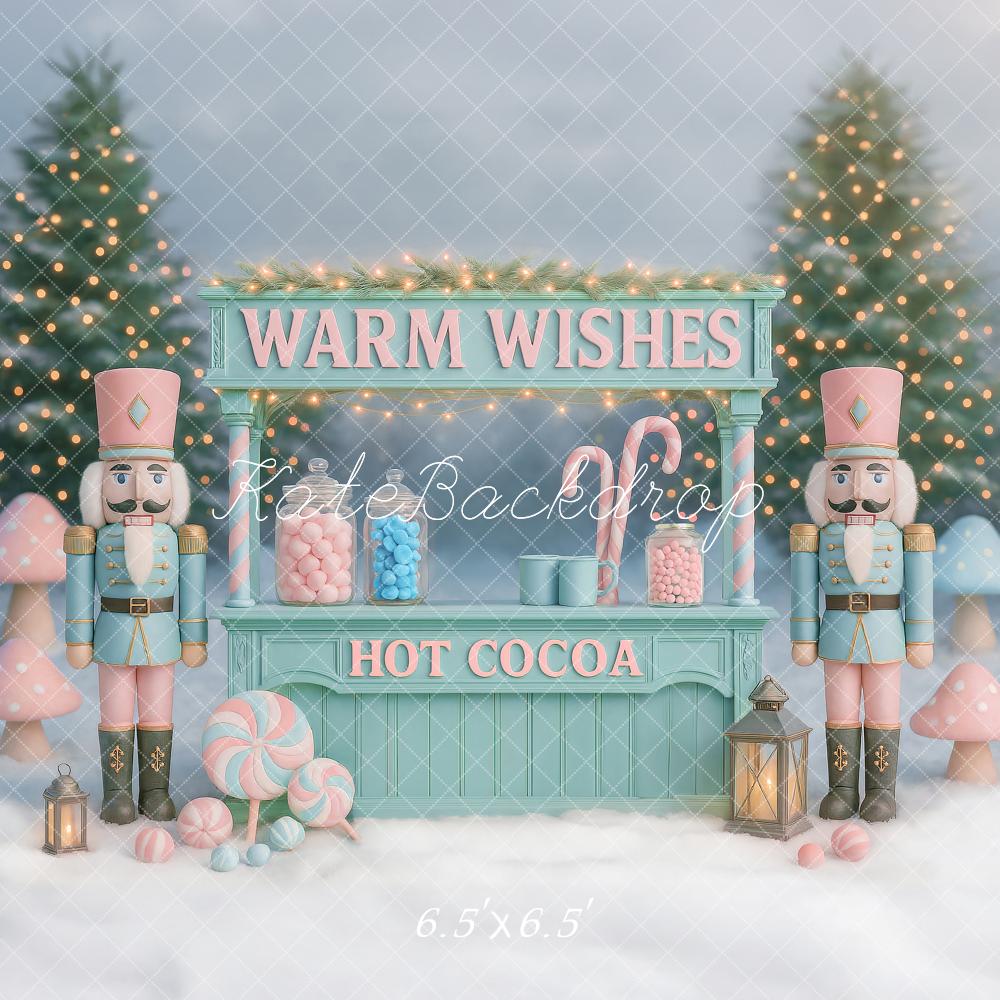 Kate Hot Cocoa Nutcracker Christmas Backdrop Designed by Ashley Paul - Kate Backdrop AU