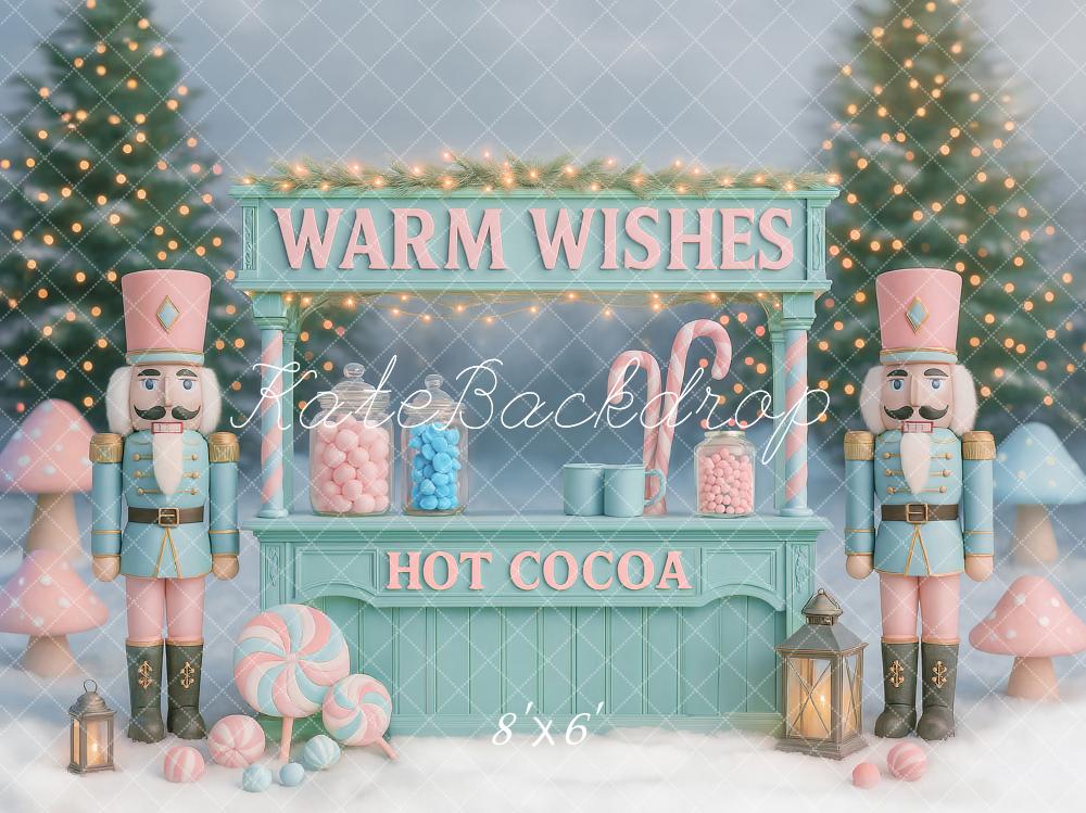 Kate Hot Cocoa Nutcracker Christmas Backdrop Designed by Ashley Paul - Kate Backdrop AU